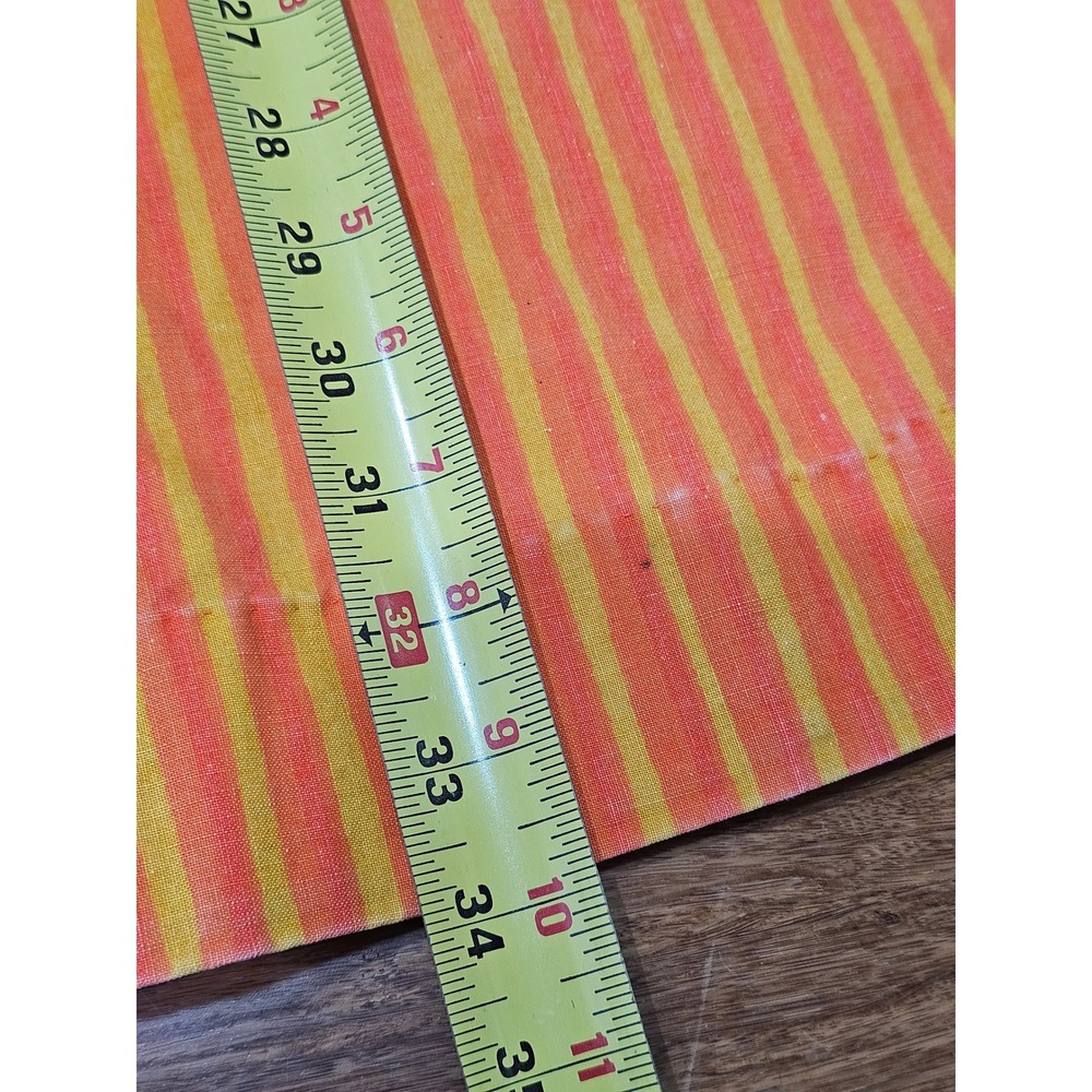 Vintage Marimekko Finland Dress Womens 6 Orange Yellow Stripe Cotton Mod Retro - Picture 8 of 10